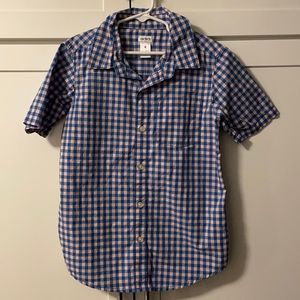 Carter’s Boys Size 8 button up. Blue and pink checkered.
